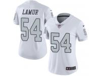 Nike Emmanuel Lamur Limited White Women's Jersey - NFL Oakland Raiders #54 Rush Vapor Untouchable