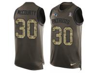 Nike Jason McCourty Green Men's Jer44sey - NFL New England Patriots #30 Salute to Service Tank Top