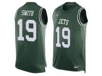 Nike Jets #19 Devin Smith Green Team Color Men Stitched NFL Tank Top