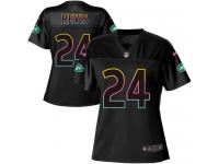 Nike Jets #24 Darrelle Revis Black Women NFL Fashion Game Jersey