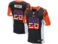 Nike Joe Mixon Elite Black Home Men's Jersey - NFL Cincinnati Bengals #28 USA Flag Fashion