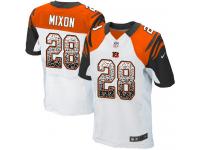 Nike Joe Mixon Elite White Road Men's Jersey - NFL Cincinnati Bengals #28 Drift Fashion