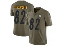 Nike John Stallworth Limited Olive Men's Jersey - NFL Pittsburgh Steelers #82 2017 Salute to Service