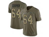 Nike Jonathan Cooper Limited Olive Camo Men's Jersey - NFL San Francisco 49ers #64 2017 Salute to Service
