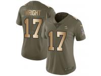 Nike Kendall Wright Limited Olive Gold Women's Jersey - NFL Minnesota Vikings #17 2017 Salute to Service