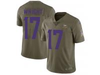 Nike Kendall Wright Limited Olive Men's Jersey - NFL Minnesota Vikings #17 2017 Salute to Service