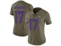 Nike Kendall Wright Limited Olive Women's Jersey - NFL Minnesota Vikings #17 2017 Salute to Service