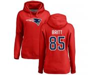 Nike Kenny Britt Red Name & Number Logo Women's - NFL New England Patriots #88 Pullover Hoodie