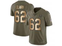 Nike Le'Raven Clark Limited Olive Gold Men's Jersey - NFL Indianapolis Colts #62 2017 Salute to Service