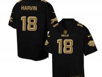 Nike Men NFL Buffalo Bills #18 Percy Harvin Black Game Jersey
