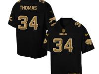 Nike Men NFL Buffalo Bills #34 Thurman Thomas Black Game Jersey