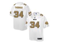 Nike Men NFL Buffalo Bills #34 Thurman Thomas White Game Jersey