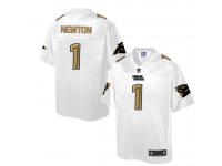 Nike Men NFL Carolina Panthers #1 Cam Newton White Game Jersey
