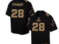 Nike Men NFL Carolina Panthers #28 Jonathan Stewart Black Game Jersey