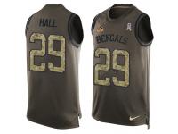 Nike Men NFL Cincinnati Bengals #29 Leon Hall Olive Salute To Service Tank Top