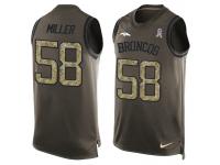 Nike Men NFL Denver Broncos #58 Von Miller Olive Salute To Service Tank Top
