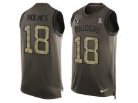 Nike Men NFL Oakland Raiders #18 Andre Holmes Olive Salute To Service Tank Top