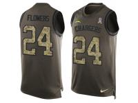 Nike Men NFL San Diego Chargers #24 Brandon Flowers Olive Salute To Service Tank Top