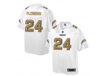 Nike Men NFL San Diego Chargers #24 Brandon Flowers White Game Jersey
