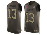 Nike Men NFL Tampa Bay Buccaneers #13 Mike Evans Olive Salute To Service Tank Top
