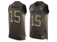 Nike Men NFL Tennessee Titans #15 Justin Hunter Olive Salute To Service Tank Top
