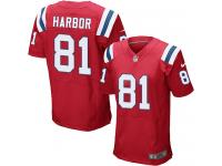 Nike Men's Clay Harbor Elite Red Alternate Jersey - New England Patriots NFL #81