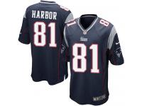 Nike Men's Clay Harbor Game Navy Blue Home Jersey - New England Patriots NFL #81