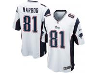 Nike Men's Clay Harbor Game White Road Jersey - New England Patriots NFL #81