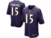 Nike Michael Crabtree Game Purple Home Men's Jersey - NFL Baltimore Ravens #15