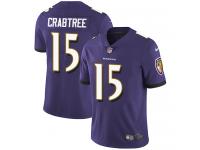 Nike Michael Crabtree Limited Purple Home Men's Jersey - NFL Baltimore Ravens #15 Vapor Untouchable