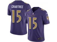Nike Michael Crabtree Limited Purple Men's Jersey - NFL Baltimore Ravens #15 Rush Vapor Untouchable