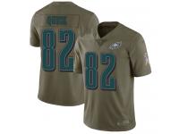 Nike Mike Quick Limited Olive Men's Jersey - NFL Philadelphia Eagles #82 2017 Salute to Service