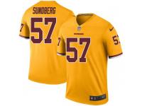 Nike Nick Sundberg Washington Redskins Men's Legend Vapor Untouchable Gold Color Rush Jersey