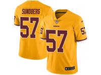 Nike Nick Sundberg Washington Redskins Men's Limited Gold Color Rush Jersey