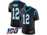 Nike Panthers #12 DJ Moore Black Team Color Men's Stitched NFL 100th Season Vapor Limited Jersey