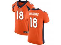 Nike Peyton Manning Elite Orange Home Men's Jersey - NFL Denver Broncos #18 Vapor Untouchable