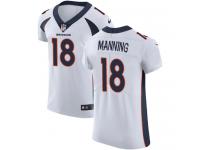 Nike Peyton Manning Elite White Road Men's Jersey - NFL Denver Broncos #18 Vapor Untouchable