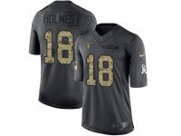Nike Raiders #18 Andre Holmes Black Men Stitched NFL Limited 2016 Salute To Service Jersey