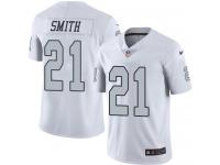 Nike Raiders #21 Sean Smith White Men Stitched NFL Limited Rush Jersey