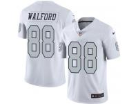Nike Raiders #88 Clive Walford White Men Stitched NFL Limited Rush Jersey