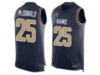 Nike Rams #25 T.J. McDonald Navy Blue Team Color Men Stitched NFL Tank Top