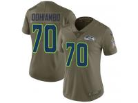 Nike Rees Odhiambo Limited Olive Women's Jersey - NFL Seattle Seahawks #70 2017 Salute to Service