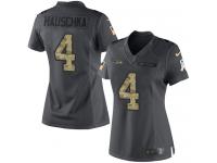 Nike Seahawks #4 Steven Hauschka Black Women Stitched NFL Limited 2016 Salute to Service Jersey