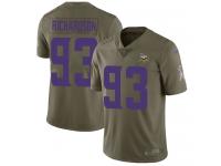 Nike Sheldon Richardson Limited Olive Men's Jersey - NFL Minnesota Vikings #93 2017 Salute to Service