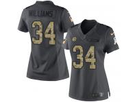 Nike Steelers #34 DeAngelo Williams Black Women Stitched NFL Limited 2016 Salute to Service Jersey