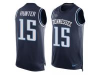 Nike Titans #15 Justin Hunter Navy Blue Alternate Men Stitched NFL Tank Top