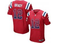Nike Tom Brady Elite Red Alternate Men's Jersey - NFL New England Patriots #12 Drift Fashion