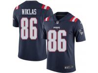 Nike Troy Niklas Limited Navy Blue Men's Jersey - NFL New England Patriots #86 Rush Vapor Untouchable
