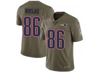 Nike Troy Niklas Limited Olive Men's Jersey - NFL New England Patriots #86 2017 Salute to Service