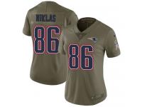 Nike Troy Niklas Limited Olive Women's Jersey - NFL New England Patriots #86 2017 Salute to Service